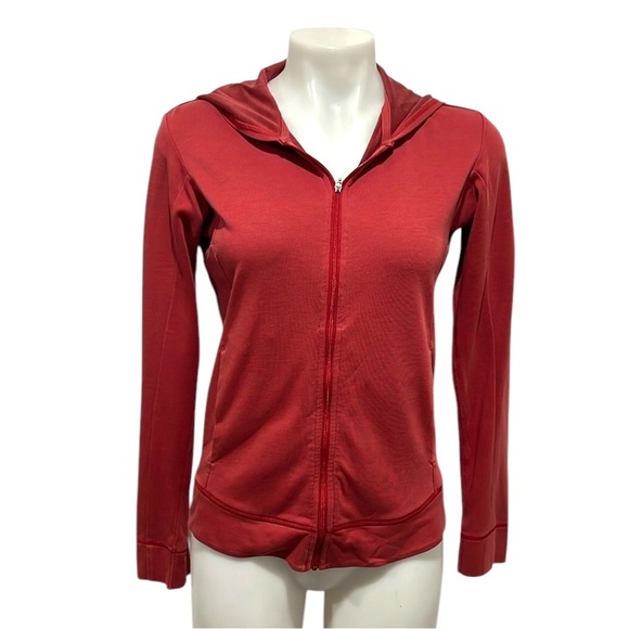 Patagonia women’s red organic cotton blend zip up hoodie size Medium - Picture 1 of 8